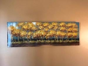 lot 12 image: Autumn Golden Leaves Aspen Grove - Landscape Painting on Canvas