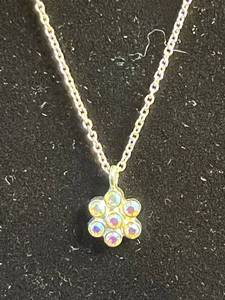 lot 28 image: Misc Jewelry Lot w 12GF & Monet Bracelets, Flower Crystal Pendant Necklace - Silver-Tone with Iridescent Stones w Lot of Earrings