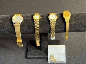 lot 29 image: Assorted Gold Tone Watches - Clinton, Citizen, Skagen (Lot of 4)
