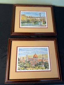 lot 63 image: Florence Cityscape Framed Prints - Ponte Vecchio