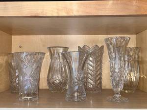 lot 111 image: Crystal Glassware - Cut-Crystal Vases