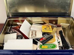 lot 232 image: Perugina Baci Chocolate Tin with VTG Matchbook Collection