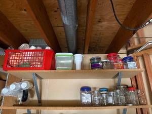 lot 281 image: Assorted Mason Jars with Lids - Glass Canning Jars, Various Sizes