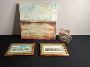 lot 297 image: Art Frame Warehouse Framed Landscape & Cityscape Prints (Lot of 4)