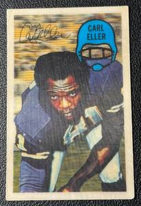 lot 34 image: Carl Eller 19691970 Minnesota Vikings XOGRAPH 3-D Vintage Rare Football Card No. 1