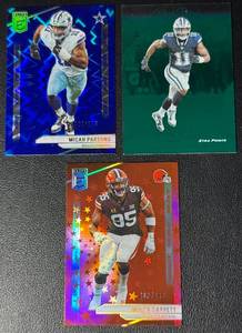 lot 48 image: Micah ParsonsMyles Garrett 3-Card Numbered Football Card Lot