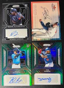 lot 56 image: 4-Card Autograph Baseball Card Lot