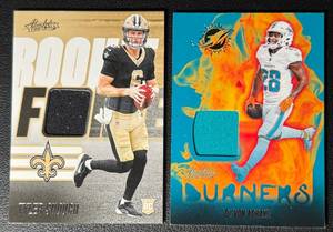 lot 57 image: Tyler ShoughDeVon Achane 2-Card Star Football Card Lot