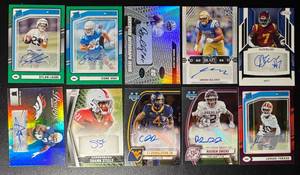 lot 64 image: 10-Card Auto Football Card Lot