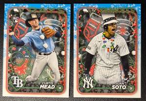 lot 66 image: Juan SotoCurtis Mead 2024 Topps Holiday SP Baseball Card Lot