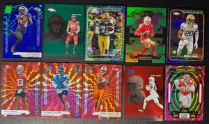 lot 68 image: 10-Card Numbered Football Card Lot (2)
