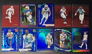 lot 69 image: 10-Card Numbered Football Card Lot (3)