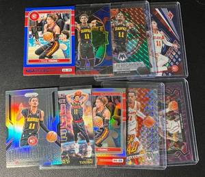 lot 100 image: Trae Young 9-Card Basketball Card Lot