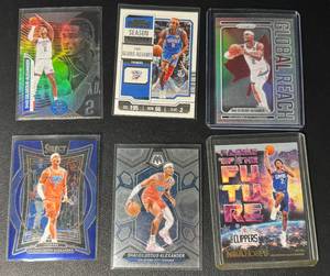 lot 107 image: Shai Gilgeous-Alexander Oklahoma City Thunder 6-Card Basketball Card Lot