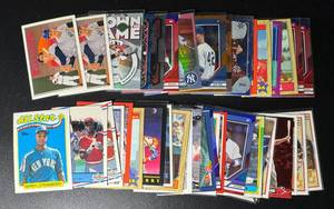 lot 119 image: 42-Card Star MLB Player Baseball Card Lot (Strawberry, Ted Williams & more)