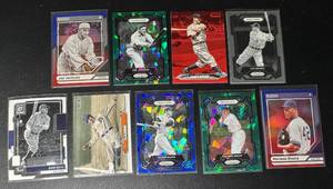 lot 121 image: MLB All-Time Great 9-Card Baseball Card Lot (Joe Jackson, Lou Gehrig, & more)