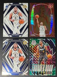 lot 125 image: Tyrese Haliburton 4-Card ParallelNumbered Basketball Card Lot