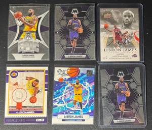 lot 129 image: LeBron James 6-Card Basketball Card Lot