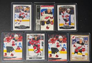lot 133 image: Jack Hughes 7-Card Hockey Card Lot