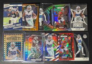 lot 141 image: CeeDee Lamb 10-Card Dallas Cowboys ParallelInsert Football Card Lot