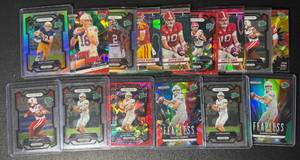 lot 142 image: 15-Card Star QB Prospect NCAA Football Card Lot (Raiola, Ewers, Leonard, and more)