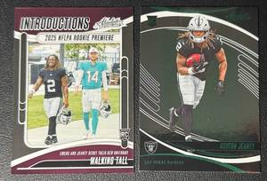 lot 147 image: Ashton Jeanty 2-Card Las Vegas Raiders Rookie Football Card Lot