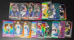 lot 149 image: 17-Card TE & OL Star Parallel Football Card Lot