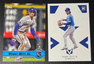 lot 158 image: Bobby Witt Jr. 2-Card Kansas City Royals MLB Rookie Baseball Card Lot