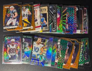 lot 174 image: 24-Card Star WR ParallelInsert Football Card Lot (DJ Moore, Waddle, and more)