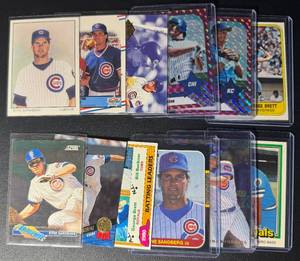 lot 176 image: George BrettRyne Sandberg 12-Card MLB Baseball Card Lot