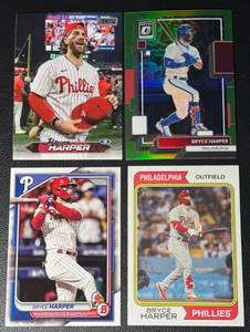 lot 180 image: Bryce Harper 4-Card Philadelphia Phillies MLB Baseball Card Lot