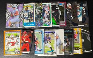lot 183 image: 16-Card NFL Star Rookie Football Card Lot (Henderson, McBride, Shough, and more)