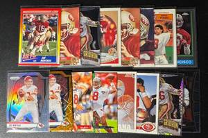 lot 185 image: Joe MontanaSteve Young 16-Card Football Card Lot