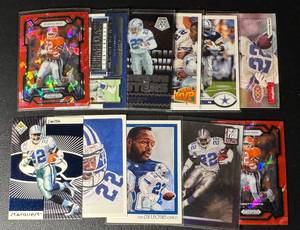 lot 186 image: Emmitt Smith 11-Card Dallas Cowboys ParallelInsert Football Card Lot