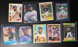 lot 212 image: Kirby Puckett 9-Card Minnesota Twins Baseball Card Lot
