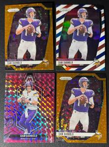 lot 215 image: Sam Darnold 4-Card Minnesota Vikings Parallel Football Card Lot