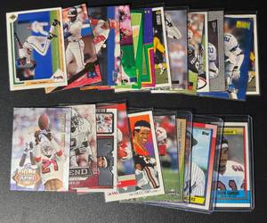lot 223 image: Deion Sanders 22-Card BaseballFootball Card Lot