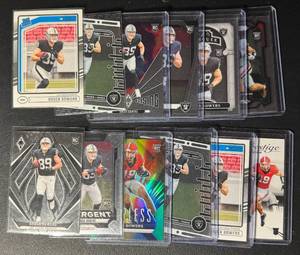 lot 227 image: Brock Bowers 12-Card Las Vegas Raiders Rookie Football Card Lot