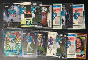 lot 242 image: Brian Thomas Jr. 14-Card Jacksonville Jaguars Rookie Football Card Lot