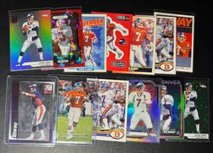 lot 247 image: John Elway Denver Broncos 13-Card Football Card Lot