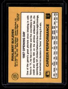 Bert Blylevew Autographed 1987 Donruss Opending Day #226 Minnesota Twins Baseball Card