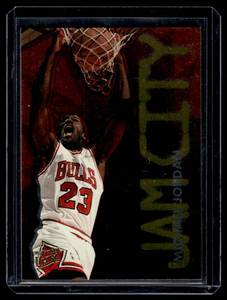 lot 5 image: Michael Jordan Jam City Insert 1995-96 Fleer Ultra #3 Basketball Card