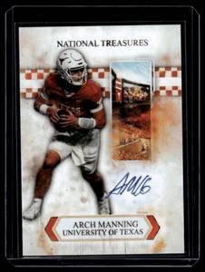 lot 9 image: Arch Manning RARE  100 Artist John Rudolph Signed 2024 Mowwow Media Limited Edition Football Card