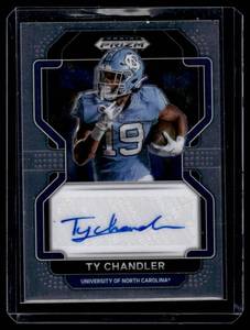 lot 17 image: Ty Chandler Auto RC 2022 Prizm Draft Picks #RA-TCH Minnesota Vilings Football Card