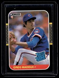 lot 19 image: Greg Maddux RC 1987 Donruss #36 Rated Rookie Baseball Card
