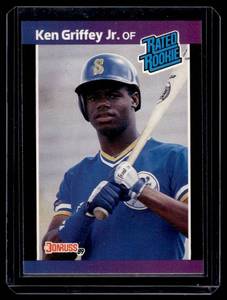 lot 31A image: Ken Griffey Jr. RC 1989 Donruss Rated Rookie #33 Baseball Card