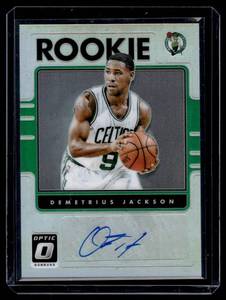 lot 42A image: Demetrius Jackson Auto RC 2016-17 Donruss Optic Prizm #47 Basketball Card