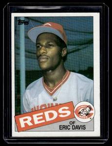 lot 47A image: Eric Davis RC 1985 Topps #627 Rookie Vintage Baseball Card