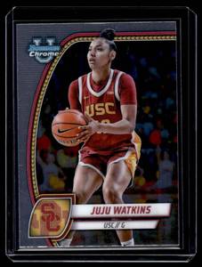 lot 258 image: Juju Watkins RC 2025 Bowman Chrome University #37 Rookie WNBA Basketball Card