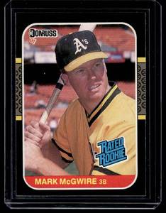 lot 259 image: Mark McGwire RC 1987 Donruss Rated Rookie #46 Baseball Card
